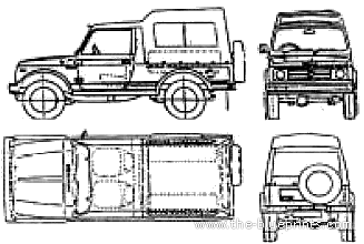 Maruti Suzuki Gypsy (2005) - Разные автомобили - чертежи, габариты, рисунки автомобиля