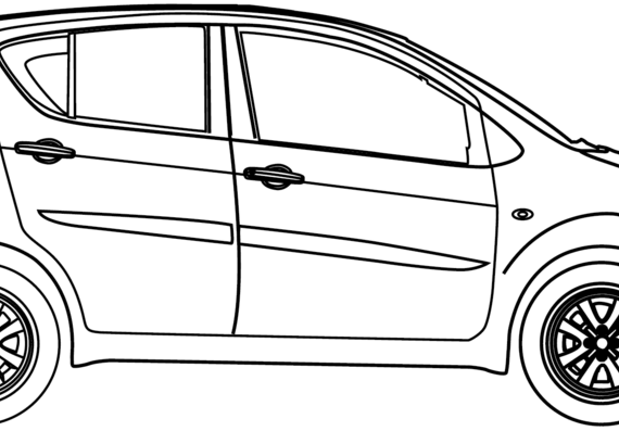 Maruti Suzuki Ritz (2013) - Разные автомобили - чертежи, габариты, рисунки автомобиля