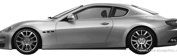 Maserati GT (2007) - Мазератти - чертежи, габариты, рисунки автомобиля