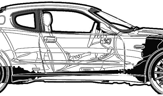 Maserati GT 4200 Coupe (2002) - Мазератти - чертежи, габариты, рисунки автомобиля