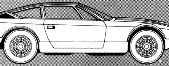 Maserati Khamsin (1981) - Мазератти - чертежи, габариты, рисунки автомобиля