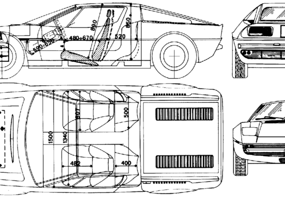 Maserati Merak (1973) - Maseratti - drawings, dimensions, pictures of the car
