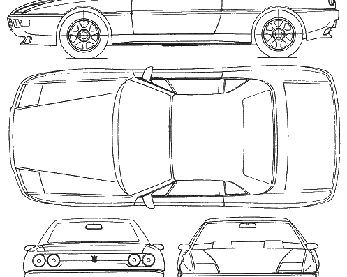 Maserati Opac - Мазератти - чертежи, габариты, рисунки автомобиля