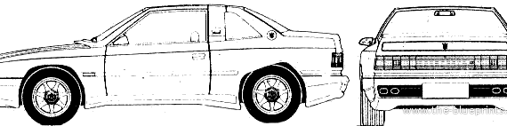 Maserati Shamal - Мазератти - чертежи, габариты, рисунки автомобиля