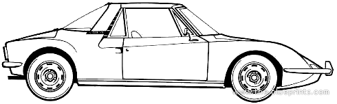 Matra 530 LX (1972) - Матра - чертежи, габариты, рисунки автомобиля