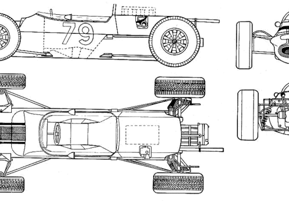 Matra F2 - Матра - чертежи, габариты, рисунки автомобиля