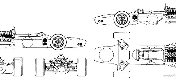 Matra MS11 (1970) - Matra - drawings, dimensions, pictures of the car