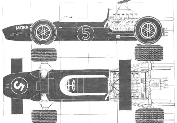 Matra MS11 F1 GP (1970) - Матра - чертежи, габариты, рисунки автомобиля