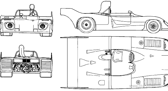 Matra MS680B (1974) - Матра - чертежи, габариты, рисунки автомобиля