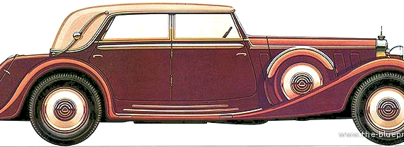 Maybach SW Phaeton (1936) - Разные автомобили - чертежи, габариты, рисунки автомобиля