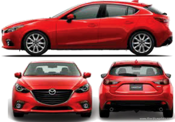 Mazda 3 S3 5-Door (2014) - Mazda - drawings, dimensions, pictures of the car