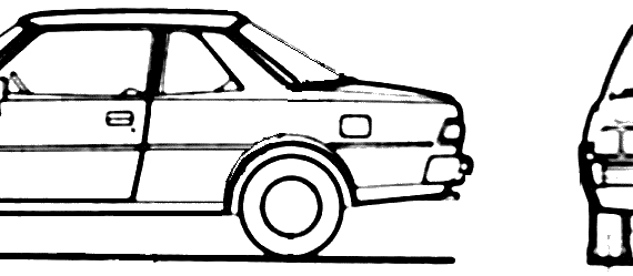 Mazda 626 Montrose GLX 2000 Coupe (1978) - Мазда - чертежи, габариты, рисунки автомобиля