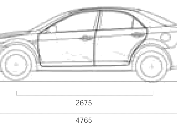 Mazda 6 MPS (2007) - Мазда - чертежи, габариты, рисунки автомобиля