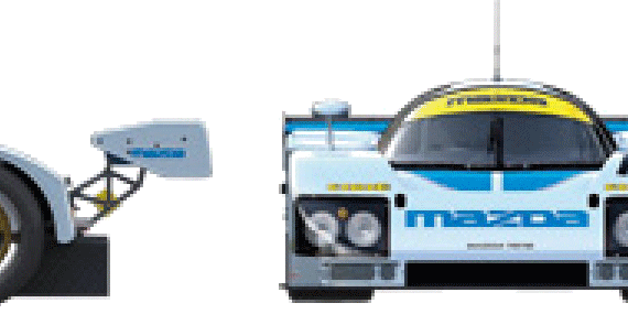 Mazda 787B Le Mans (1991) - Мазда - чертежи, габариты, рисунки автомобиля