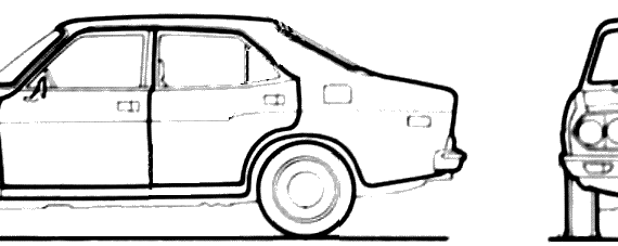 Mazda 929 (1975) - Мазда - чертежи, габариты, рисунки автомобиля
