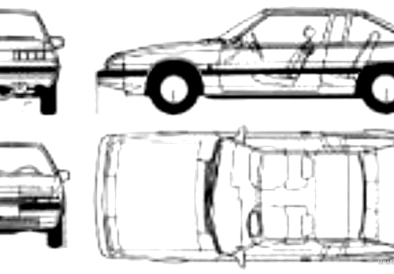 Mazda 929 Cosmo Coupe (1982) - Мазда - чертежи, габариты, рисунки автомобиля