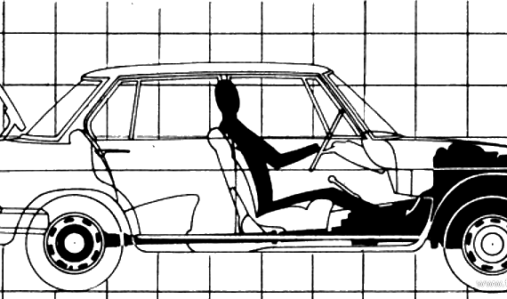 Mazda 929 Luce 1500 (1968) - Мазда - чертежи, габариты, рисунки автомобиля