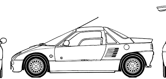 Mazda AZ-1 (1993) - Мазда - чертежи, габариты, рисунки автомобиля