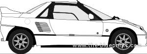 Mazda Autozam AZ-1 (1995) - Мазда - чертежи, габариты, рисунки автомобиля
