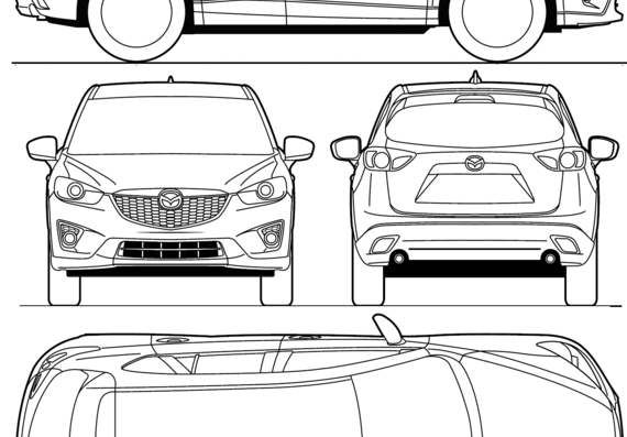  Mazda CX-5 (2013) - Mazda - dibujos, dimensiones, fotos del coche |  Descargar dibujos, planos, bloques de Autocad, modelos 3D |  Todos los dibujos
