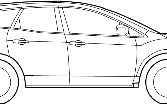 Mazda CX-7 (2008) - Мазда - чертежи, габариты, рисунки автомобиля