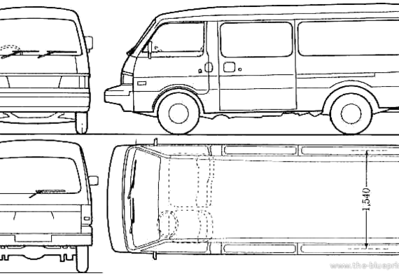 Mazda E Series Van (1988) - Mazda - drawings, dimensions, pictures of the car