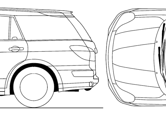 Mazda Familia Van (2010) - Мазда - чертежи, габариты, рисунки автомобиля
