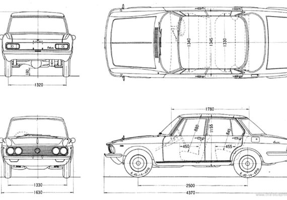 Mazda Luce 1500 - Мазда - чертежи, габариты, рисунки автомобиля