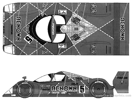 Mazda MX-R01 RENOWN LM (1992) - Mazda - drawings, dimensions, pictures of the car