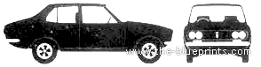 Mazda RX-2 4-Door - Мазда - чертежи, габариты, рисунки автомобиля