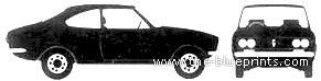Mazda RX-2 Coupe - Мазда - чертежи, габариты, рисунки автомобиля