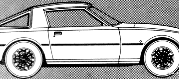 Mazda RX-7 (1980) - Мазда - чертежи, габариты, рисунки автомобиля