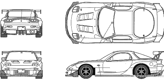 Mazda RX-7 FD3S Project-D - Mazda - drawings, dimensions, pictures of the car