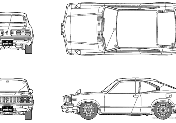 Mazda Savanna GT - Мазда - чертежи, габариты, рисунки автомобиля