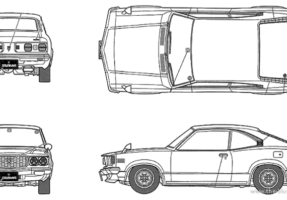 Mazda Savanna GT Late Type - Мазда - чертежи, габариты, рисунки автомобиля