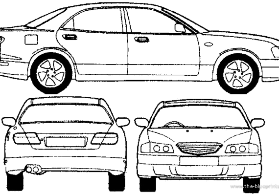 Mazda Xsedos 9 (1996) - Мазда - чертежи, габариты, рисунки автомобиля