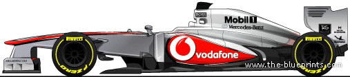 McLaren-Mercedes MP4-28 F1 GP (2013) - МакЛарен - чертежи, габариты, рисунки автомобиля