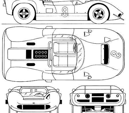 McLaren M1B - McLaren - drawings, dimensions, figures of the car