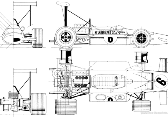 McLaren M5 (1970) - МакЛарен - чертежи, габариты, рисунки автомобиля