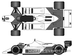 McLaren MP4-1B F1 GP (1982) - МакЛарен - чертежи, габариты, рисунки автомобиля