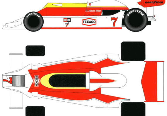Mclaren-Ford M26 F1 GP (1978) - МакЛарен - чертежи, габариты, рисунки автомобиля