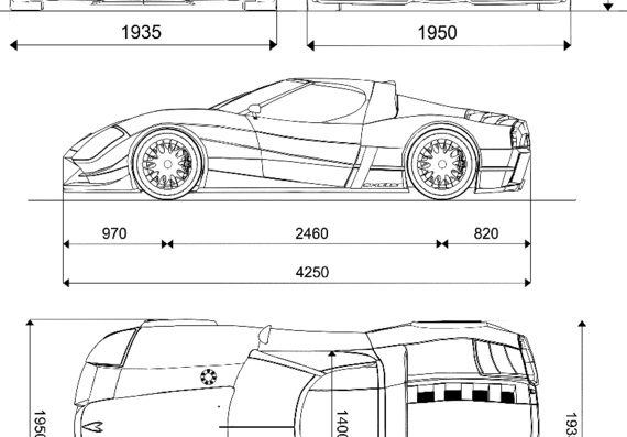 Meccan Exciter - Разные автомобили - чертежи, габариты, рисунки автомобиля