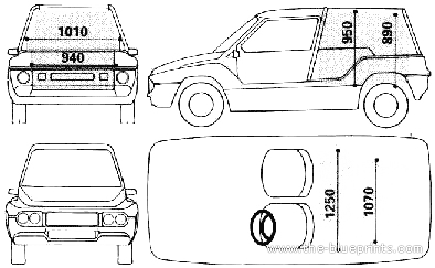 Mega Club Ranch (1995) - Разные автомобили - чертежи, габариты, рисунки автомобиля