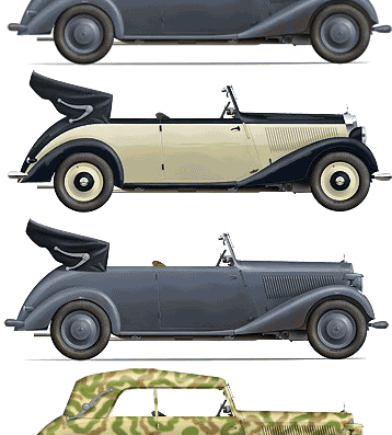 Mercedes-Benz 170V Cabriolet B - Mercedes Benz - drawings, dimensions, pictures of the car