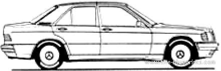 Mercedes-Benz 190E (1989) - Mercedes Benz - drawings, dimensions, pictures of the car