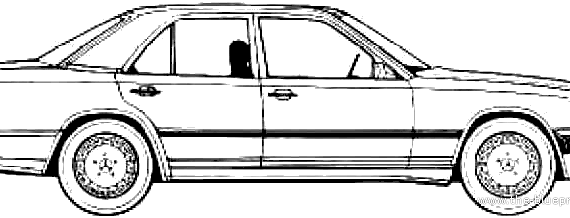 Mercedes-Benz 190E 2.3-16 (1986) - Мерседес Бенц - чертежи, габариты, рисунки автомобиля