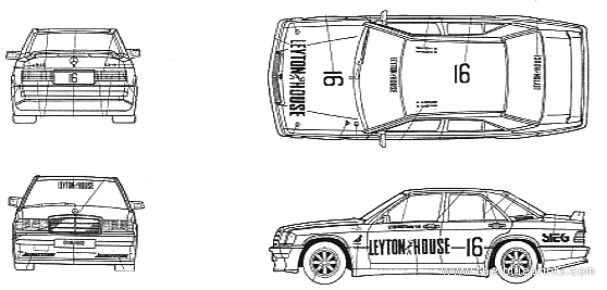 Mercedes-Benz 190E Leyton House - Mercedes Benz - drawings, dimensions, pictures of the car