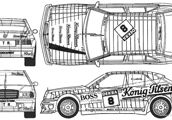 Mercedes-Benz 190 E 2.5 Evolution II (W201) (1989) - Mercedes Benz - drawings, dimensions, pictures of the car