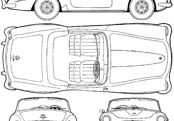 Mercedes-Benz 190 SL (1960) - Mercedes Benz - drawings, dimensions, pictures of the car