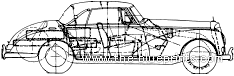 Mercedes-Benz 220 W128 Cabriolet A - Мерседес Бенц - чертежи, габариты, рисунки автомобиля